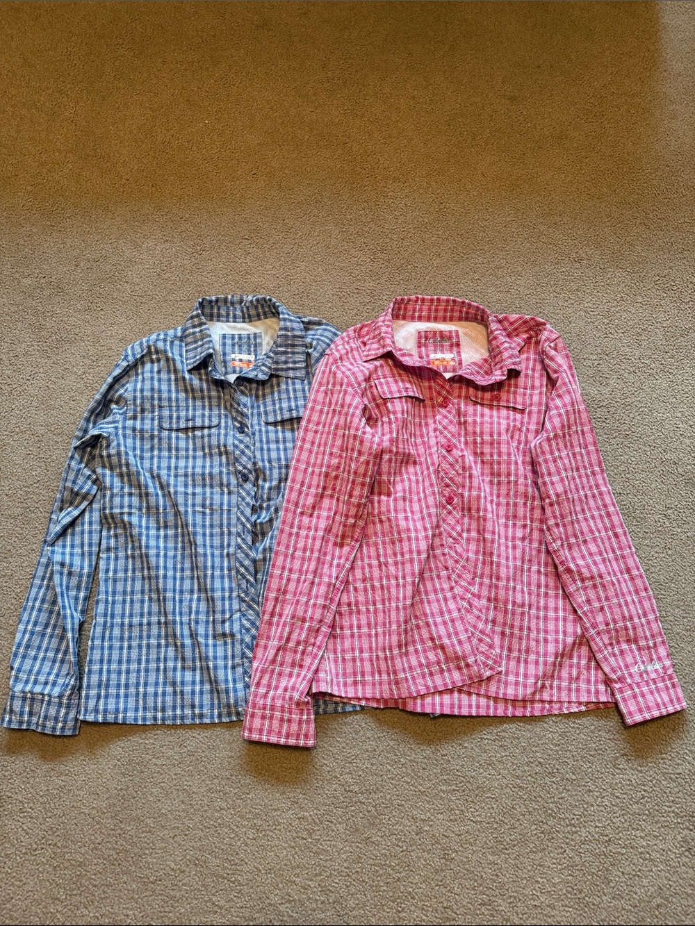 Cabela's Pink Plaid Long-Sleeve Button-Down Shirt